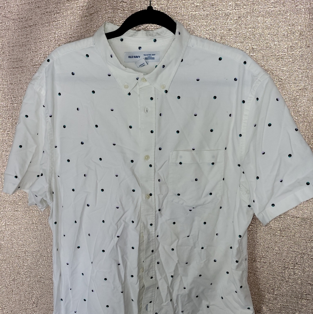 White Shirt Sleeve Mens Button Down Shirt
